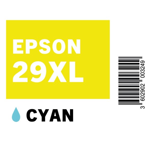 PLANCHE ETIQUETTES EPSON 29XL CYAN