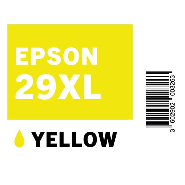 PLANCHE ETIQUETTES EPSON 29XL YELLOW
