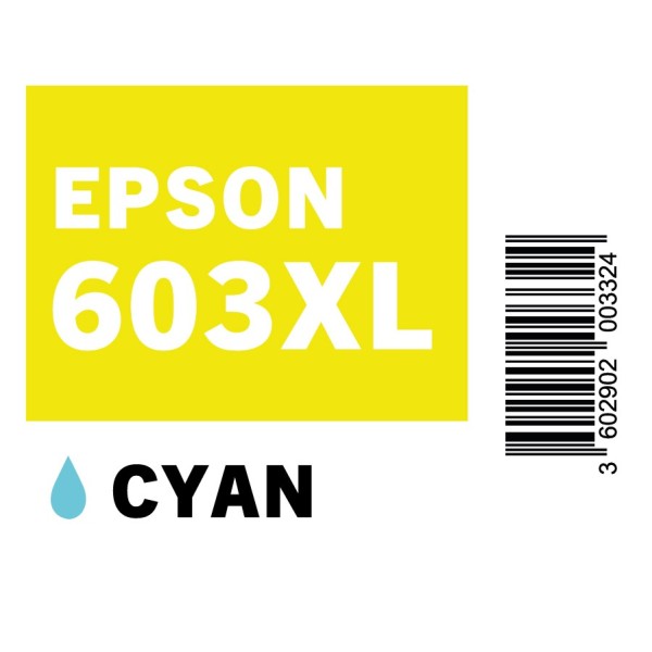 PLANCHE ETIQUETTES EPSON 603XL CYAN