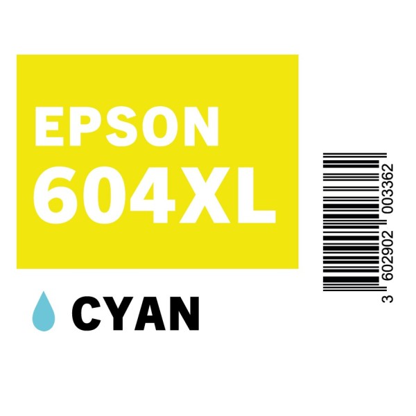PLANCHE ETIQUETTES EPSON 604XL CYAN