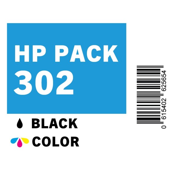 PLANCHE ETIQUETTES PACK HP 302