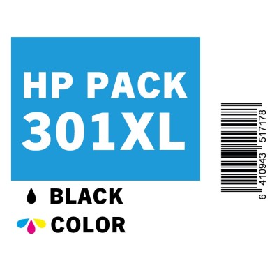PLANCHE ETIQUETTES PACK HP 301 XL