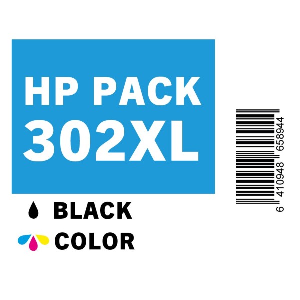 PLANCHE ETIQUETTES PACK HP 302 XL